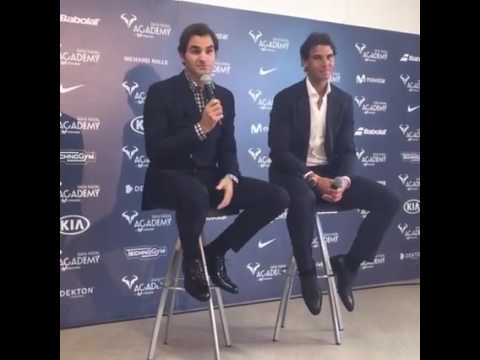 10/19/2016 Rafa Nadal and Roger Federer Press Conference at Rafa Nadal Academy