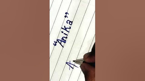 "Anika" Name write in Cursive #shorts #ytshorts #handwriting #signature #cursive #viral