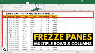 Freeze Panes | How to Freeze Multiple Rows and Columns in Excel