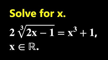A Nice Radical Equation | Using The Substitution Method.
