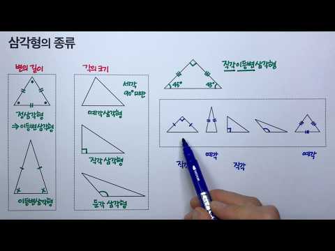 삼각형의 종류 : 삼각형 분류하기 (초등수학)
