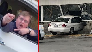 r/Entitledparents Insane Woman DRIVES HER CAR INTO A STORE!