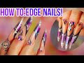Edge nails using tips compact chrome and mylar