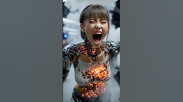 Android burns from the inside — shocking malfunction 😱🔥#AIgirl #RobotFail #Viral