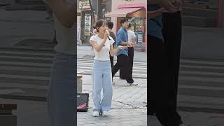 깜찍한 율동. 유피up - The sea바다  커버 - 노래 나인 - 일반인 대형 버스킹 #여자모델