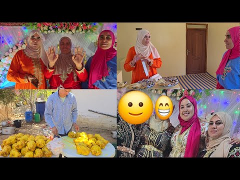 نهار العرس غذينا الرجال و كرسي العروسة وصل و نعيمة دموع الأخوة مابغاوش يوقفو