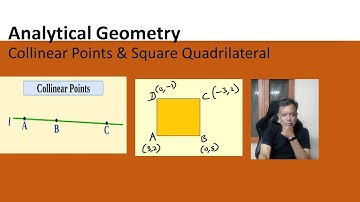 4 – Analytical Geometry – Collinear Points & Square Quadrilaterals – MadhavanSV