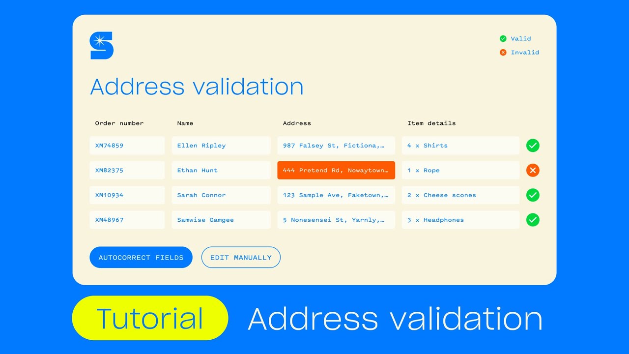 Address validation (UI 2.0) YouTube