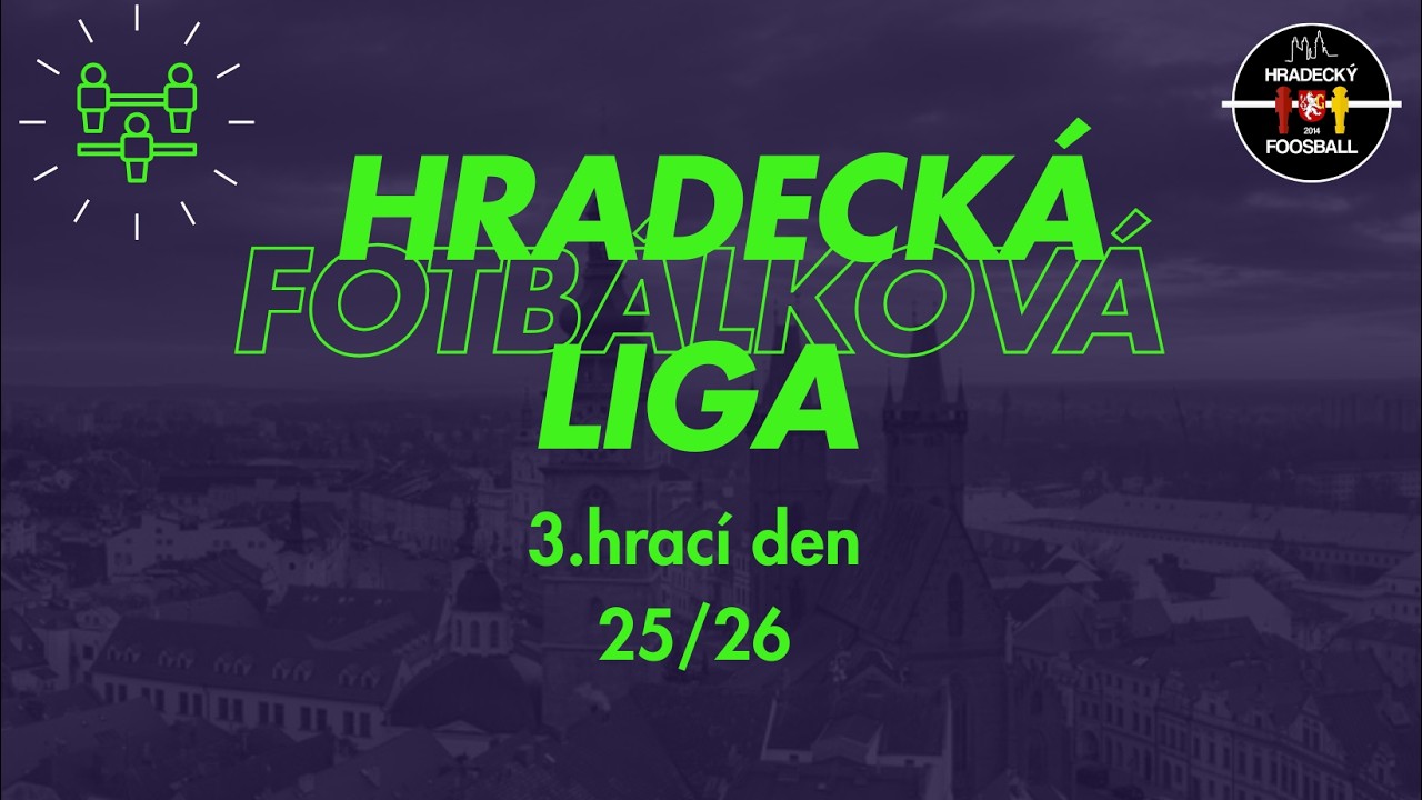 Hradecká fotbálková liga - 3.hrací den (1. část)