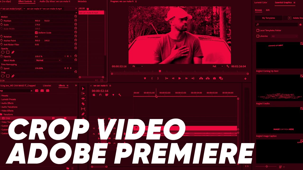 adobe premiere pro cc crop video adobe premiere pro cc crop video