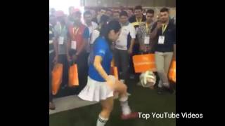 Girl Football Stunts || Must Watch 2017