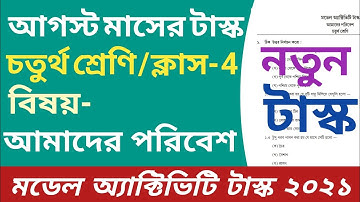 New Model Activity Task Class 4 IV আমাদের পরিবেশ/Aamader Poribesh.