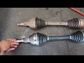 Driver side axle shaft  cv axle replacement on a gmc acadia