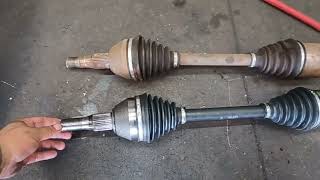 driver side axle shaft / CV axle replacement on a GMC Acadia