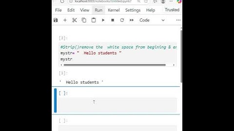#Strip() function in Python