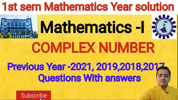 #Polytechnic 1st sem MATHEMATICS  COMPLEX NUMBER  Year -2021, 2019,2018,2017 Questions with Answers