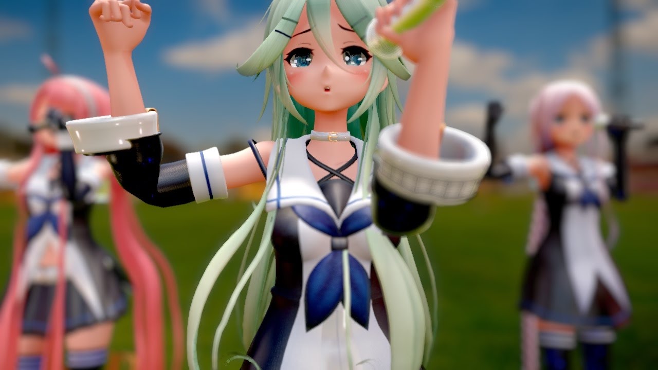 Mmd艦これ 山風 江風 海風で Dream Fighter Ray Mmd Youtube