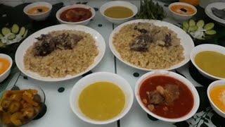 فطوري في رمضان /طبخت مرك باميه أو برغل مااحجيلكم عن طعم