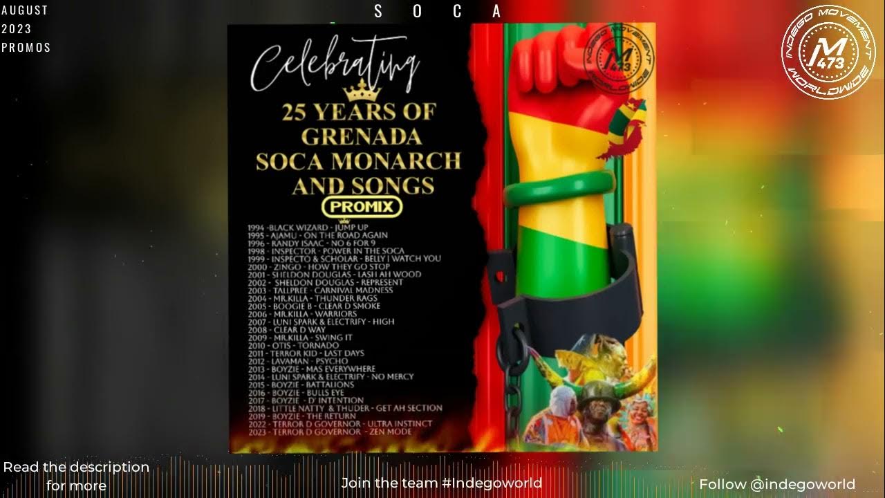 Grenada Soca 27 years of monarch Mega Mix Mixed by Indego Immortal