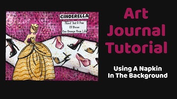 Mixed Media Art Journal for Beginners- Use Napkin to Create Waves of Pattern- Use Gel Prints