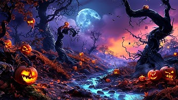 Scary Halloween Sounds For Sleep 👻 Relaxing Instrumental Music & Haunted Forest Ambience 🎃