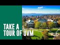 Aerial view of the campus at the university of vermont