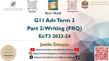 11Adv Part 2 Writing | EoT3 | Polar form, DeMoivre Theorem, Sequence, Binomial Theorem | Q16 - Q20 |