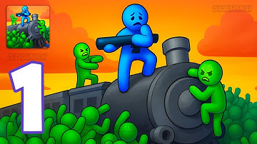 Train Defense: Zombie Game Gameplay Walkthrough Part 1 - Tutorial Defeat Zombie War (Android,iOS)