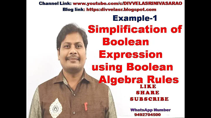 Simplification of Boolean Expression using Boolean Algebra Rules || Important Question 1 || STLD ||
