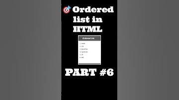 HTML ol Tag Explained in 30 Seconds 🔥 | Ordered List Tutorial . #shorts