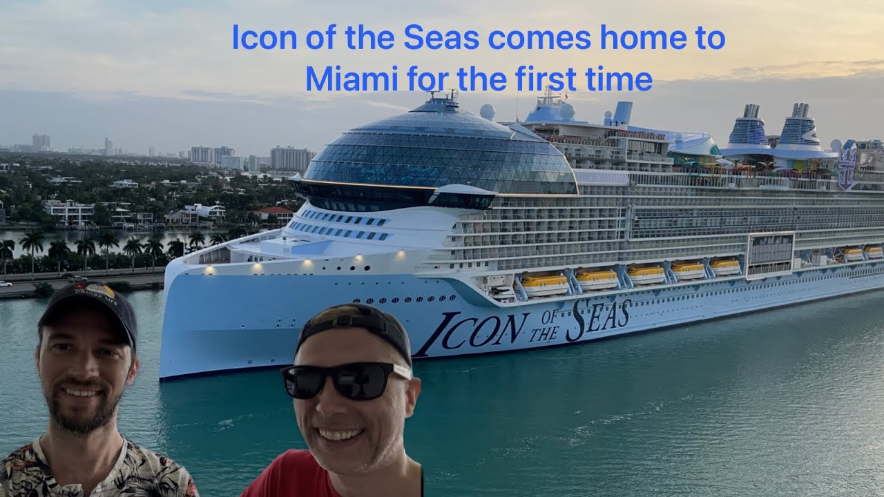Icon of the Seas first-ever Port Miami arrival captured from aboard MSC Meraviglia! #iconoftheseas