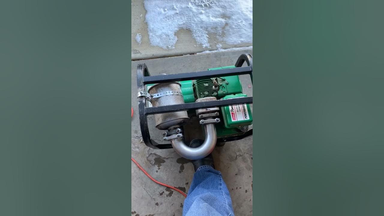 1991 Coleman Powermate Generator Modified Muffler Briggs and Stratton