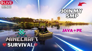 Minecraft Live || 24/7 Minecraft Smp || Minecraft Live Hindi || Java + Pe