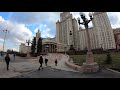 Travel to Russia: Walking in Moscow state university. 4K 60fps. | МГУ Москва.