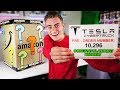 I GOT A TESLA CYBERTRUCK FROM A $5000 AMAZON MYSTERY BOX!! (GIANT UNBOXING!) - Giveaway