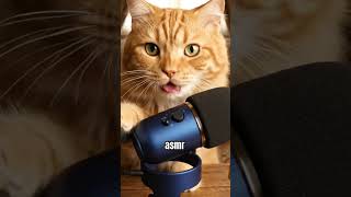 Naranjito Asmr Hace Sonidos Relajantes Con Agua Para Gatos. Estrena Su Micrófono Blue Yeti