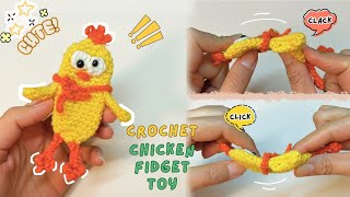 How to crochet Chicken Fidget Toy | Anti-Stress Hair Clip Clicker