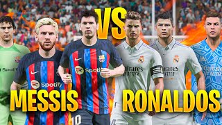 Equipo de 11 Messis vs Equipo de 11 Ronaldos