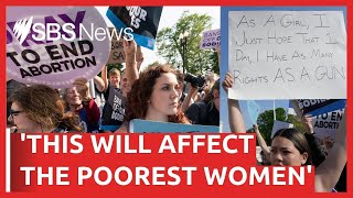 Roe v Wade leaked document sparks protests outside US Supreme Court | SBS News