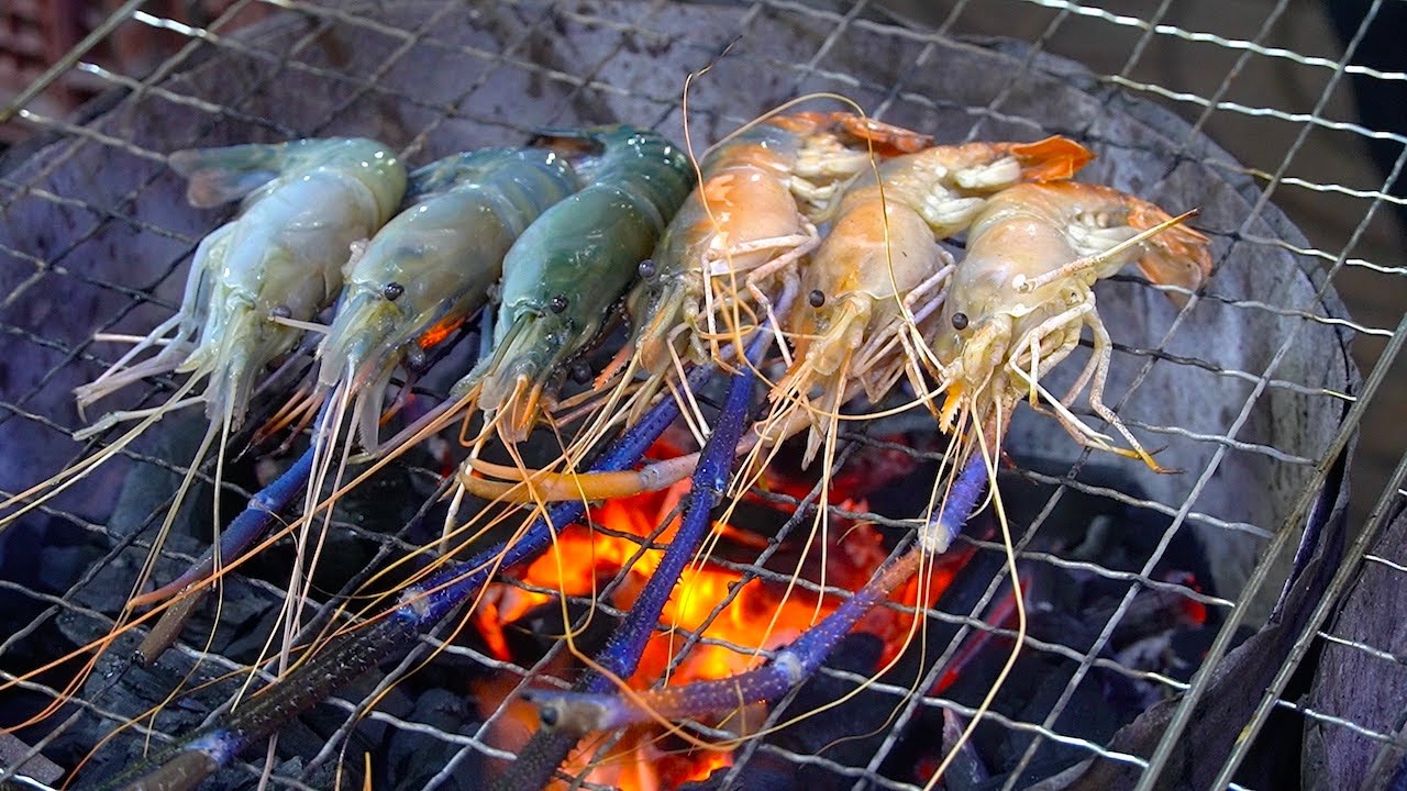 Grilled Shrimps & Squid - Thai Street Food