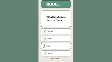 What Has Hands but Can’t Clap? ⏰ | QuizMania Riddle Shorts #quiz #mindbendingquiz #quizmania