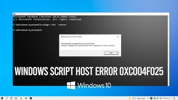 Fix Windows Script Host Error 0xc004f025 During Activation
