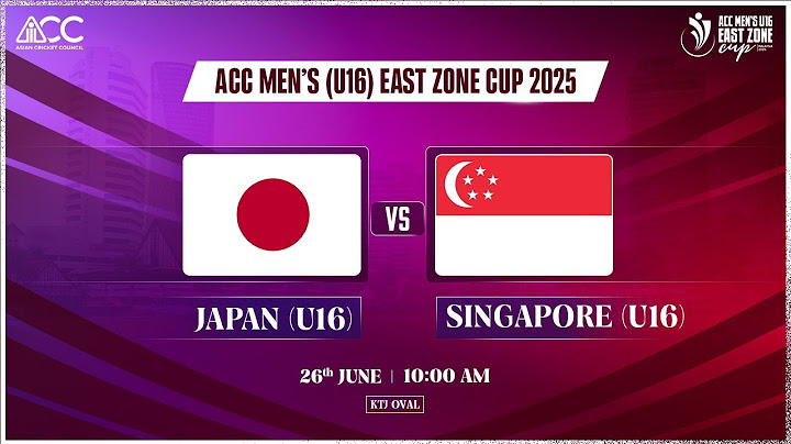 JAPAN U16 vs SINGAPORE U16 | ACC Men's U16 East Zone Cup 2025