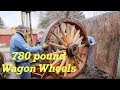 Hot Setting 450 pound Wagon Wheel Tires | Heavy Wheelwright Work