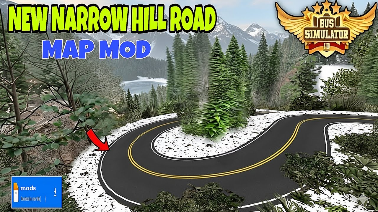 Map Mod Bussid 4.4.1 - Narrow Hill Road Mod For Bus Simulator Indonesia | Bussid Map Mod |Bussid