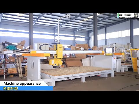 CNC marble granite quartz stone bridge saw cutting milling machine for sink countertop(5 axis 2021)