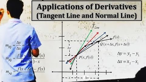 Applications of Derivatives (Tangent Line and Normal Line)