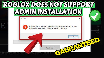 Roblox does not support admin installation Fix