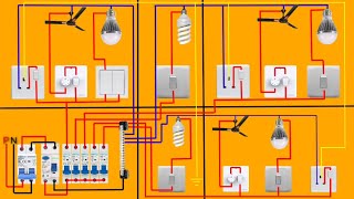 Single Phase House Wiring Diagram | Complete Electrical Wiring for Home
