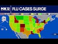 Flu cases surging nationwide